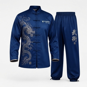 ชุดกังฟูแบบยืดได้คุณภาพสูง ดีไซน์ใหม่ ปี 2026 ชุดกีฬา สีและขนาดปรับแต่งได้ สำหรับผู้ใหญ่ทุกเพศ บริการ OEM ปรับแต่งด้านหน้าได้ - Product Image 1
