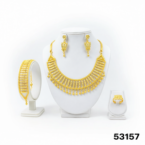 Elegante Collar de Mujer con Diseño de Hoja, Chapado en Oro, con Circonita Natural Certificada por Terceros, Estilo Moderno para Bodas - Product Image 3