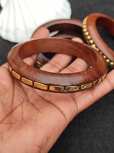 Brazalete de Madera con Cierre de Patrón, Hecho a Mano, Personalizable, Joyería Tradicional para la Muñeca, Accesorio de Moda Cultural para Celebraciones - Product Image 3
