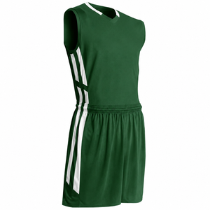 Tenue de basketball personnalisée complète avec impression par sublimation, nom et numéro du joueur brodés, logo de l'équipe, en polyester mesh à séchage rapide - Product Image 1