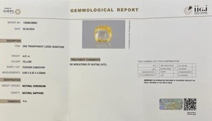 Natural Certified 4.88 Ct Yellow Sapphire <b>Pukhraj</b> 10x12mm Faceted Oval/Cushion Loose Gemstone Fine Beaded Jewelry Making supply - Product Image 4