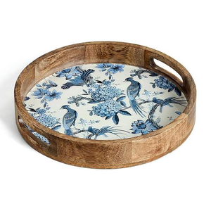 Handmade Eco-Friendly Mango Wood <b>Breakfast</b> Serving Tray Polished Enameled Coated Easy Clean Classic Crafts Hub Elegant Wholesome - Product Image 4