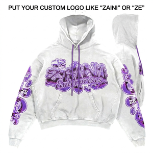 Sudadera con Capucha Extra Grande para Hombre, Premium, 400 GSM, Felpa de Algodón, Gris Jaspeado, Personalizada con Logotipo Bordado en 3D en la Parte Delantera, Ecológica - Product Image 6
