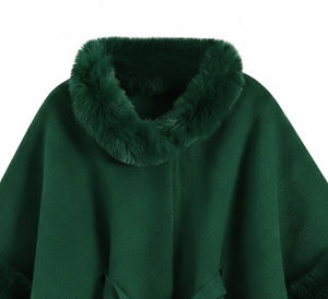 Manteau en fausse fourrure pour femme pour mariages, manteau en fausse fourrure de luxe pour femme, robes de soirée, cape moelleuse pour femme - Product Image 2