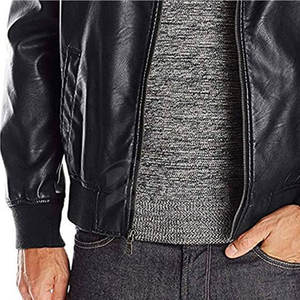 Veste en cuir élégante, fabriquée avec des matériaux durables et des coutures soignées, conçue pour une utilisation à long terme - Product Image 3