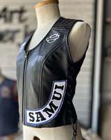 Gilet de motard Sons of Anarchy avec patchs brodés personnalisés