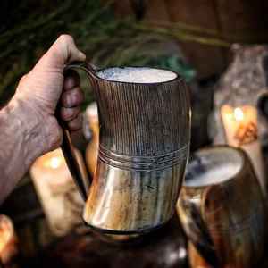 Taza de Cuerno de Búfalo Natural de Diseño Único, la Mejor Calidad, Ideal para Fiestas, Wicca, Paganismo, Café, Cerveza, Tazas de Cuerno Natural - Product Image 2