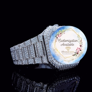 Reloj Inteligente Redondo de Moda para Mujer ElvoraGems, Correa de Acero Inoxidable, Personalización de Gemas Disponible - Product Image 2