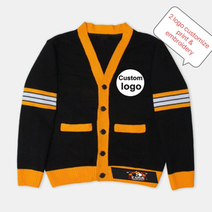 Cárdigan de Punto Personalizado para Hombre, Estilo Universitario: Cárdigan Estilo Colegio y Universidad - Product Image 4