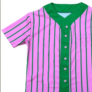 Camiseta de béisbol personalizada D9 Sorority, manga corta, lisa, con su logotipo bordado personalizado, camiseta de béisbol con botones completos. - Product Image 6
