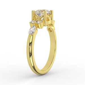 Elegant 925 <b>Silver</b> Moissanite <b>Statement</b> Luxury Round Shape Cluster <b>Ring</b> For Women Birthday Gift - Product Image 4