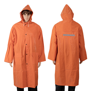 Manteau de pluie long personnalisé avec logo, en PVC et polyester respirant, réfléchissant, imperméable, idéal pour les voyages – Vente chaude - Product Image 3
