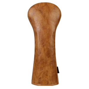 Housse de tête de club de golf en cuir PU de haute qualité à prix de gros, avec logo personnalisé, en cuir, avec bande élastique - Product Image 1