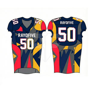 Meilleur prix, uniformes de football américain de haute qualité, ensembles courts, logo personnalisé imprimé, taille plus, respirant, 100% polyester - Product Image 2