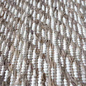 Tapis rectangulaire en polyester recyclé tissé à la main, style classique, motif chevron, poils plats, écologique - Product Image 4