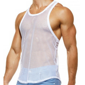 Athletic Mesh Tank Tops For Training Yoga Running Gym Workout Sleeveless Mesh Tank Tops Square Collar Quick Dry Mesh Tank Tops - Product Image 5