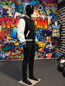 Blouson Bomber Personnalisé avec Logo Brodé, Patch Chenille, Boutons Corne, Coupe-Vent, Imperméable, Écologique, Long, Hiver, à Capuche, Col Montant - Product Image 3