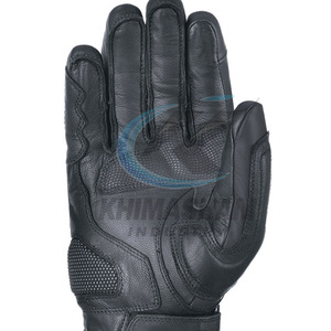 Gants de moto en cuir durables avec paume renforcée, antidérapants et respirants, ajustement confortable pour la conduite en extérieur - Product Image 5