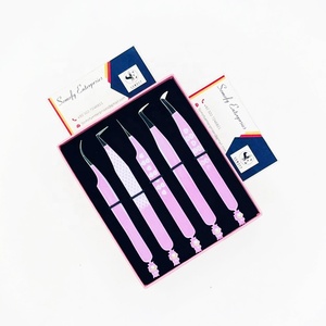 Pinzas para Pestañas Somofy Enterprises de Acero Inoxidable con Punta Suave, Juego de Precisión, Caja con Logotipo Personalizado, 10 mm, Agarre Perfecto, Recubiertas de Papel - Product Image 2