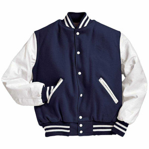 Custom Logo Varsity Jacket Men <b>Red</b> <b>Wool</b> Body Dark Grey Genuine Leather Sleeves Letterman Baseball Bomber Jacket - Product Image 3