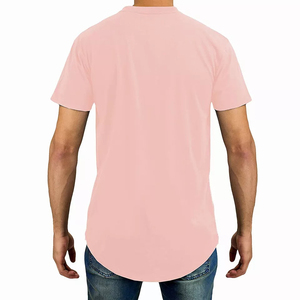 Camiseta elástica de mezcla de algodón suave para hombre, estilo urbano hip hop, camiseta larga para hombre. - Product Image 2