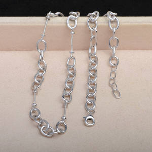 Collier en argent S925, 5 perles, luxe léger, accessoires pour chaîne de clavicule, modèle de collier de perles 5685 - Product Image 4