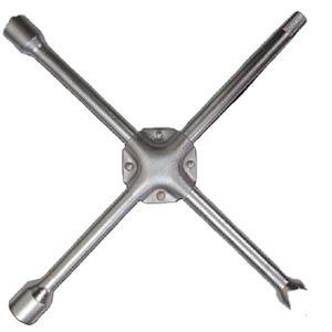 Llave de neumático de 4 vías chapada en cromo de acero al carbono de alta calidad llave de vaso de rueda cruzada OEM modelo personalizable CWPR2123 - Product Image 2