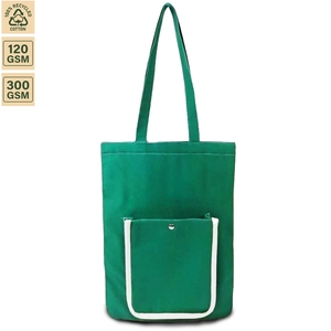 กระเป๋าผ้าแคนวาสเคลือบลามิเนต 220 GSM ขนาด 31x21x16 ซม. สำหรับใส่ของช้อปปิ้ง ใช้ซ้ำได้ สกรีนโลโก้ได้ ขายส่ง รับผลิตแบบ OEM รุ่น SS136-B - Product Image 4