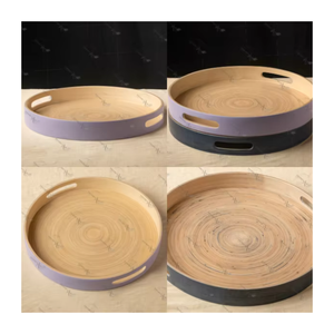 Modern <b>Large</b> Bamboo <b>Serving</b> <b>Tray</b> Durable Recyclable Easy Clean Food-Safe for Kitchen Living Room Coffee Table Decor - Product Image 5
