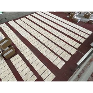 12*24 piastrelle da parete con Design scanalato 3D in marmo naturale oro giallo Beige - Product Image 1