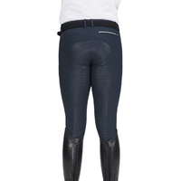Horsekraft Pantalon d'équitation homme coupe basse avec grip en silicone intégral, design personnalisé, poche téléphone, respirant et anti-humidité