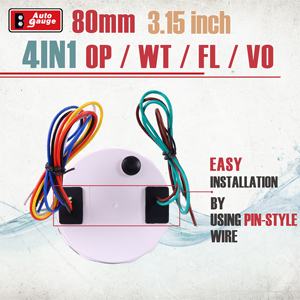 Nuevo Medidor Analógico Eléctrico 4 en 1 de 80 mm y 7 Colores para Nivel de Combustible, Temperatura del Agua y Voltaje, 12V 24V IP67 Impermeable para Auto y Marino - Product Image 4