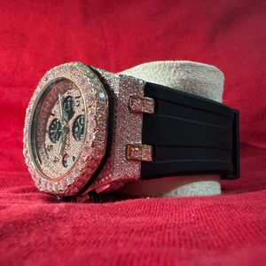 Reloj de Cuarzo con Cristales Cuadrados de Moissanita, Correa Negra, Elegante, de Lujo, Estilo Antiguo, Cristal VVS, Superventas - Product Image 1