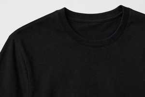 Black <b>Men's</b> Short Sleeve T <b>Shirt</b> 100% Cotton Crew Neck Casual Summer Tee Custom Logo Streetwear Top - Product Image 3