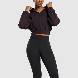 Sweat à capuche court pour femme, le plus vendu, pour usage extérieur, vêtement de mode durable et respirant en molleton de coton, idéal pour l'hiver - Product Image 6