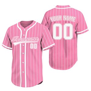 Maillot de baseball à production rapide, tissu anti-rétrécissement, manches rayées, col personnalisé, finition premium, impression résistante à la décoloration - Product Image 4