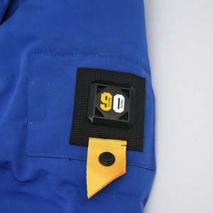 Veste matelassée à capuche bleue pour homme avec doublure en fausse fourrure, fermeture éclair coupe-vent, vêtements d'extérieur décontractés pour l'hiver - Product Image 3