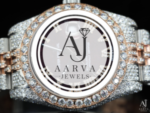 Reloj de Cuarzo Analógico con Esfera de Diamantes, Cristal de Zafiro, 46 mm, Acero Inoxidable, Correa de 20 mm, Dos Tonos, Estilo de Vestir de Lujo - Product Image 6