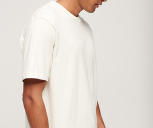 Camiseta de manga corta negra para hombre, cuello redondo, corte regular, tela jersey informal, 100% algodón, diseño de color sólido, tela jersey 220GSM - Product Image 5