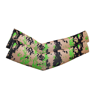 Nueva Funda de Compresión para Brazo con Diseño de Camuflaje Verde Personalizado, Refrigerante, para Ciclismo y Deportes al Aire Libre, Unisex, Transpirable - Product Image 1