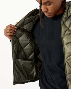 Chaleco acolchado de invierno para hombre con costuras de diamante, sin mangas, ligero, cálido, para exteriores, con cremallera, brillante - Product Image 3