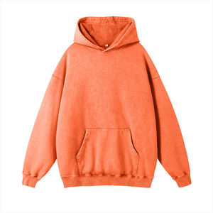 เสื้อฮู้ดโอเวอร์ไซส์ผู้ชาย สีเขียวล้วน ผ้าฝ้ายฟลีซ น้ำหนักเบา สไตล์ลำลอง มีกระเป๋า เหมาะสำหรับใส่ในฤดูหนาว - Product Image 6