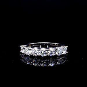 Wholesale 14k Gold Lab Grown Diamond Wedding <b>Ring</b> Half Eternity Round Brilliant Cut IGI Certified Cute <b>Stacking</b> Band For Women - Product Image 1