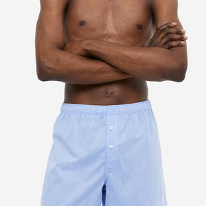 RABUSH SPORTS Calzoncillos bóxer de cintura alta elástica para hombre, de algodón tejido con patrón liso - Product Image 6