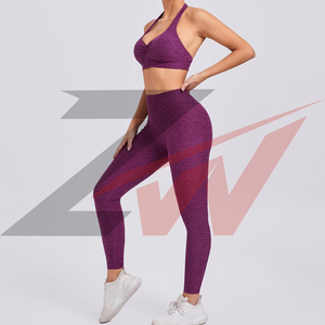 Conjunto Deportivo de 2 Piezas con Logotipo Personalizado, Ropa Deportiva para Mujer, Bra Deportivo, Transpirable y Elástico, para Fitness y Entrenamiento - Product Image 4