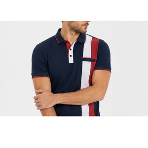 100% Cotton Men's Polo Shirts Customized Logo Short Sleeved Slim Fit Solid Pattern Golf T Shirt by Standard International - Product Image 2