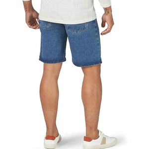 Men's Dark Straight Leg Denim Shorts Mid Waist Stonewashed Cotton Casual Summer Pockets Breathable Woven Eco-Friendly Waterproof - Product Image 3