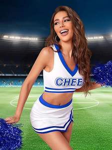 Uniformes de Animadoras Juveniles de Primera Calidad para Niñas, Disfraces Personalizados de Animadoras Escolares, Trajes Elegantes para Mujeres para Bailar - Product Image 3