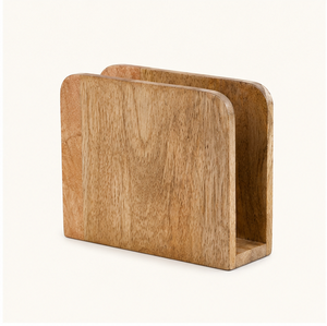 Wholesale Handmade Mango Wood Napkin Holder With Elegant White Beaded Inlay Rustic Farmhouse Wooden Tissue Stand For Kitchens - Product Image 2