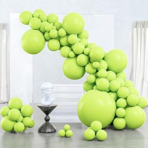 PartyWoo Kit Arco di Palloncini in Lattice Verde Lime 100 Pezzi 36 18 12 10 5 Pollici Palloncini Verde Neon Giallastro Chiaro per Decorazioni per Feste - Product Image 1
